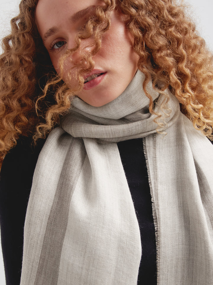 Wicht Gray Baby Alpaca Stole