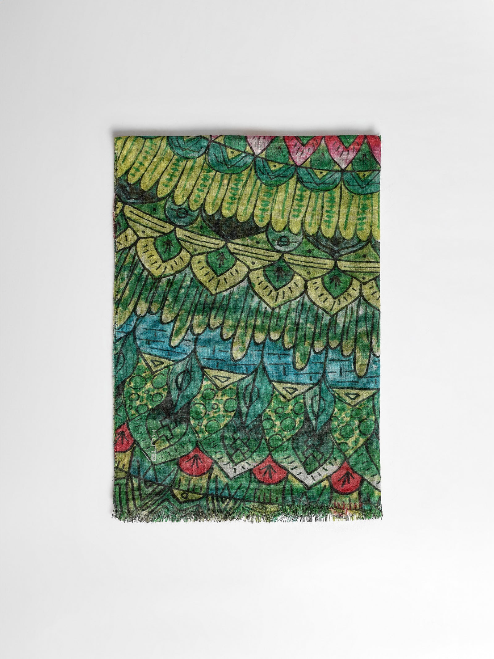 I Want to Talk About Baby Alpaca &amp; Silk Stole Multicolor