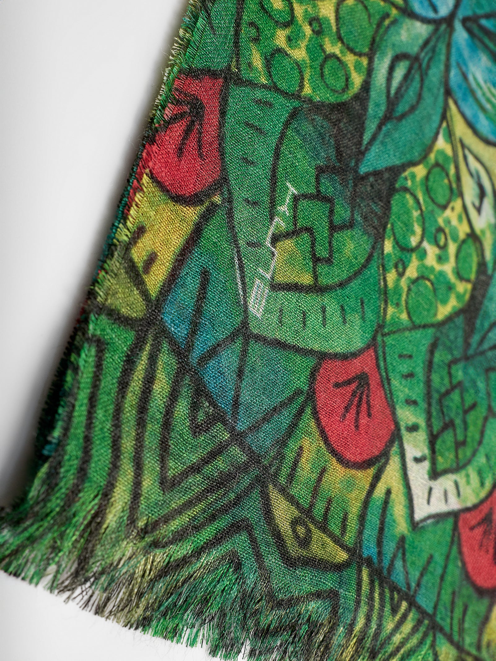 I Want to Talk About Baby Alpaca &amp; Silk Stole Multicolor