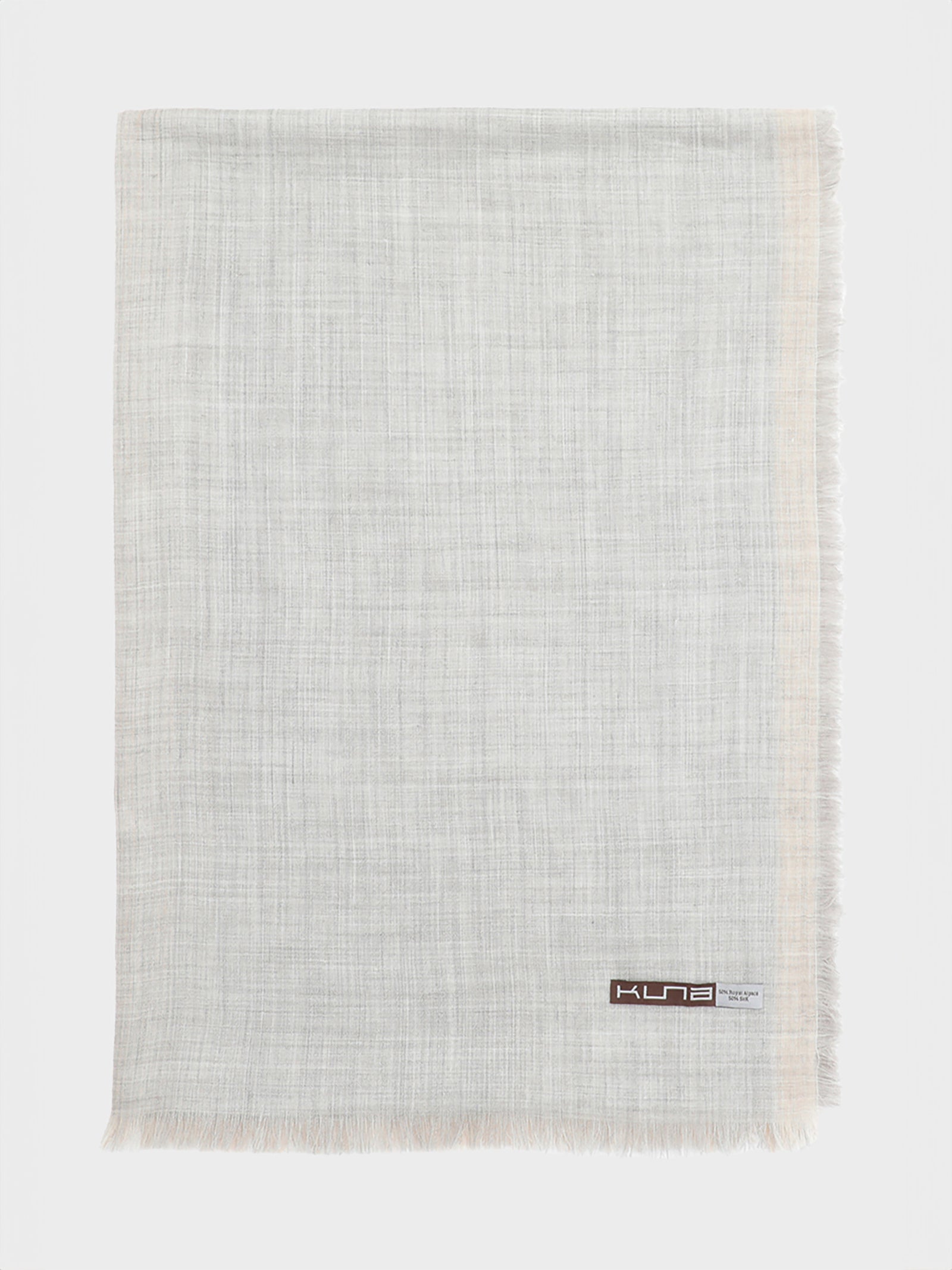 Balthazar Stole In Royal Alpaca &amp; Gray Silk