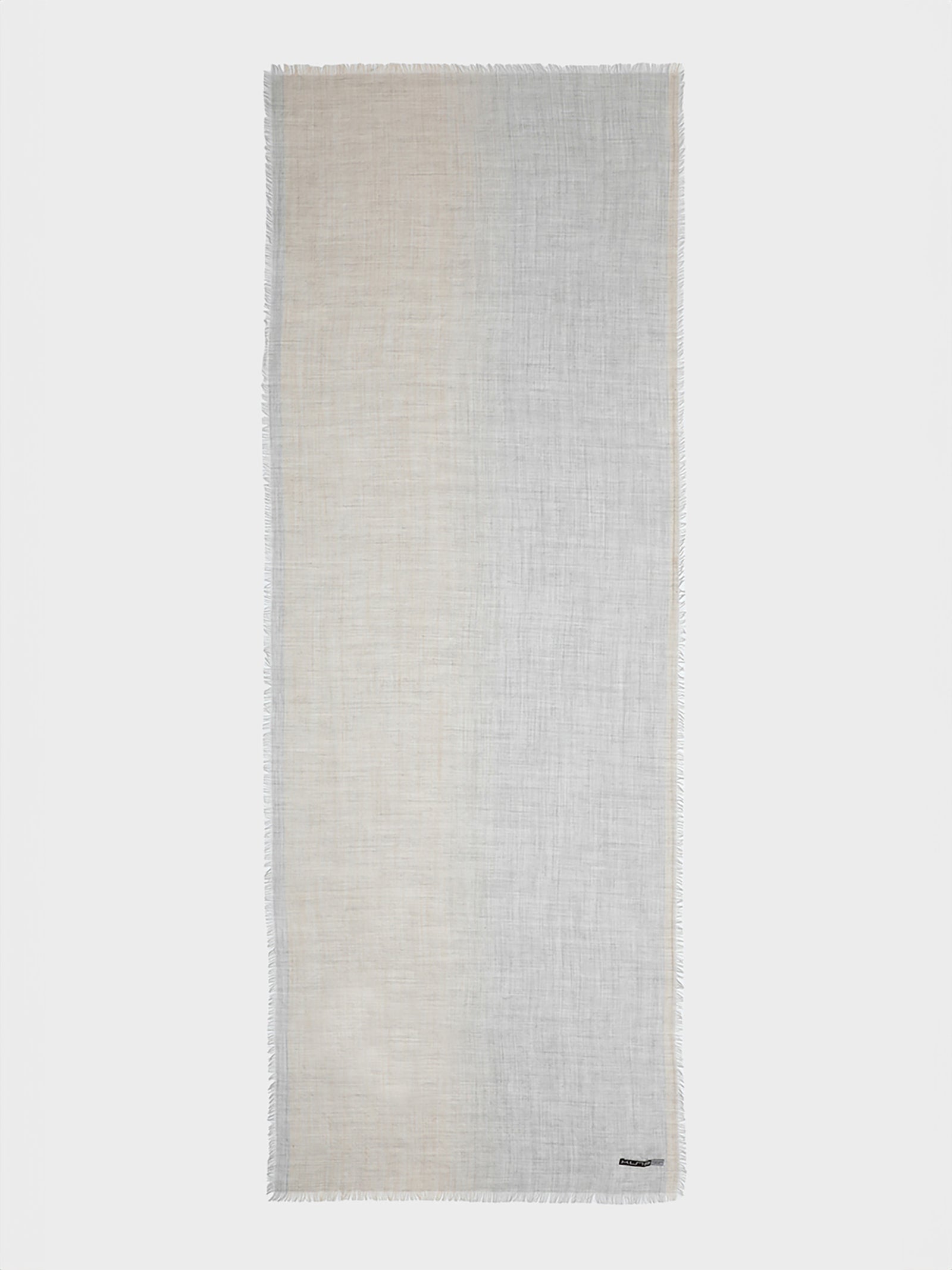 Balthazar Stole In Royal Alpaca &amp; Gray Silk
