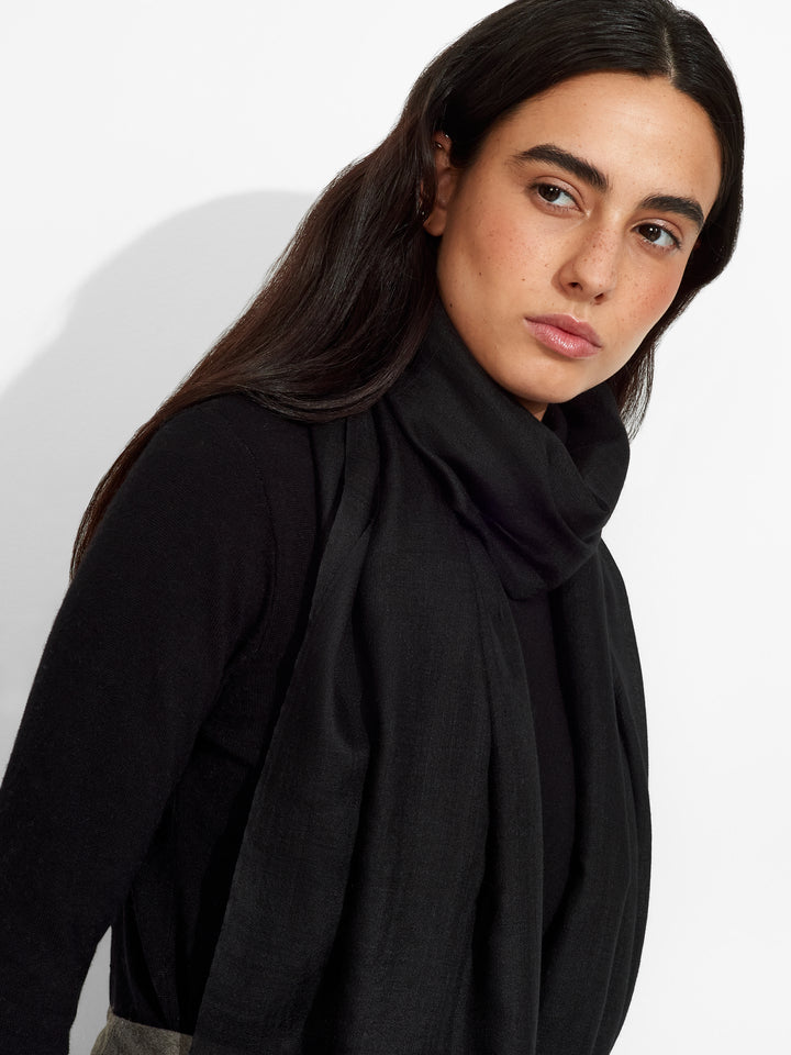 Black Royal Alpaca Borisette Stole