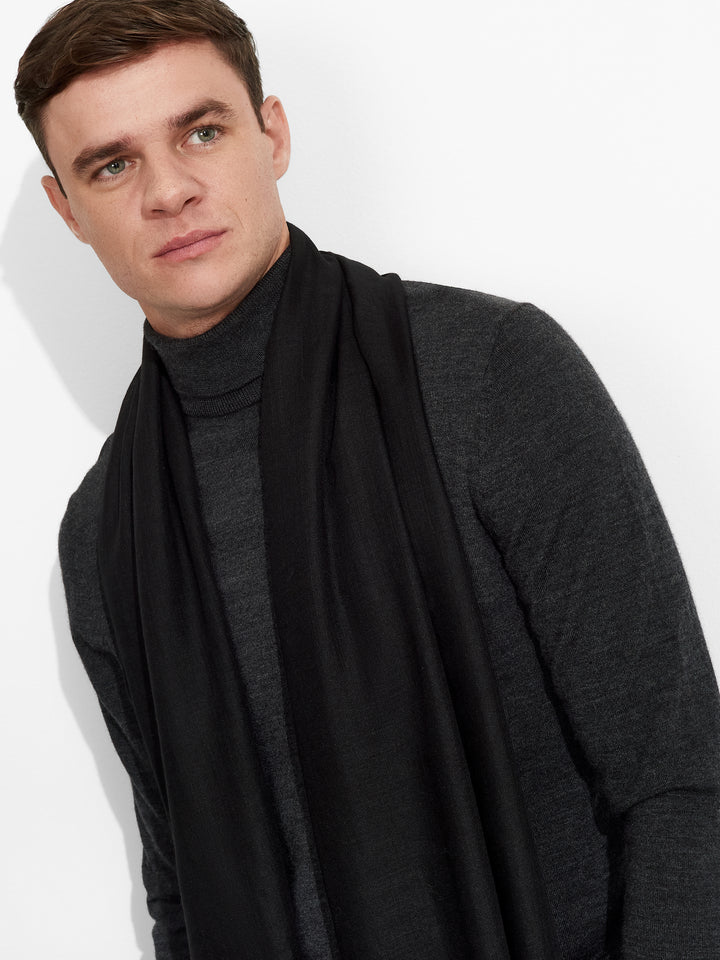 Black Royal Alpaca Borisette Stole