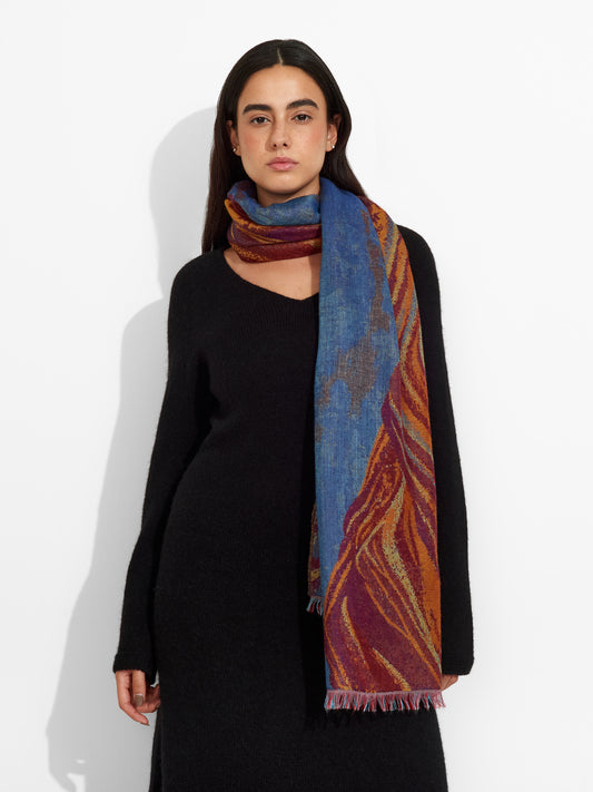 Estola Montana Arcoiris De Royal Alpaca Y Seda Color Multicolor