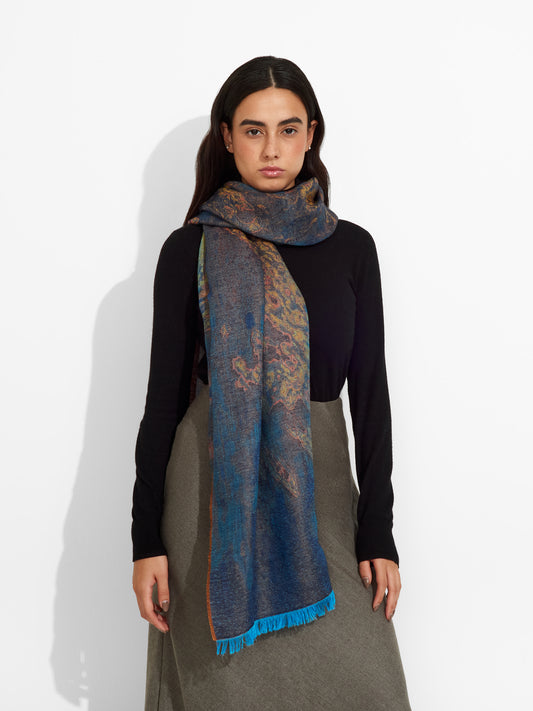 Estola Ola De Hawaii De Royal Alpaca Y Seda Color Multicolor