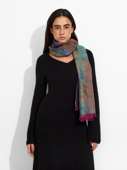 Estola Nebulosa De Orion De Royal Alpaca Y Seda Color Multicolor