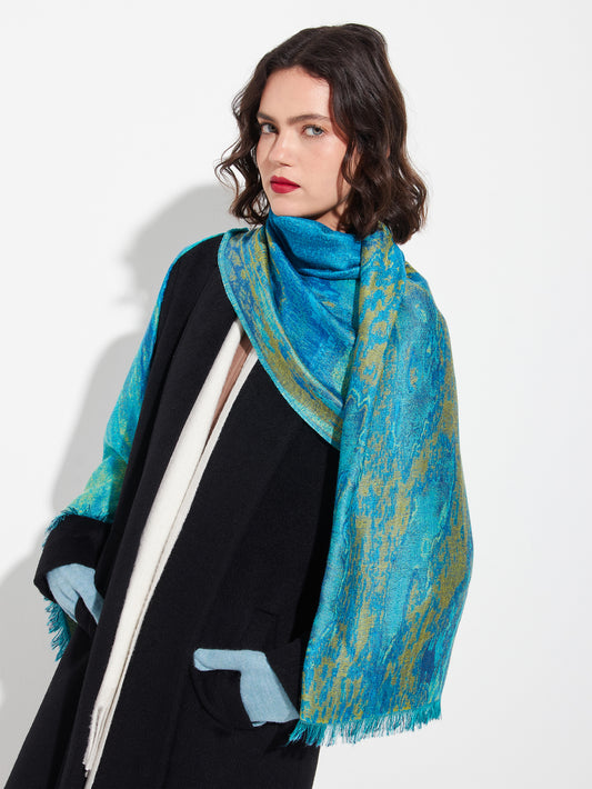 Estola Barrera De Coral De Royal Alpaca Y Seda Color Multicolor