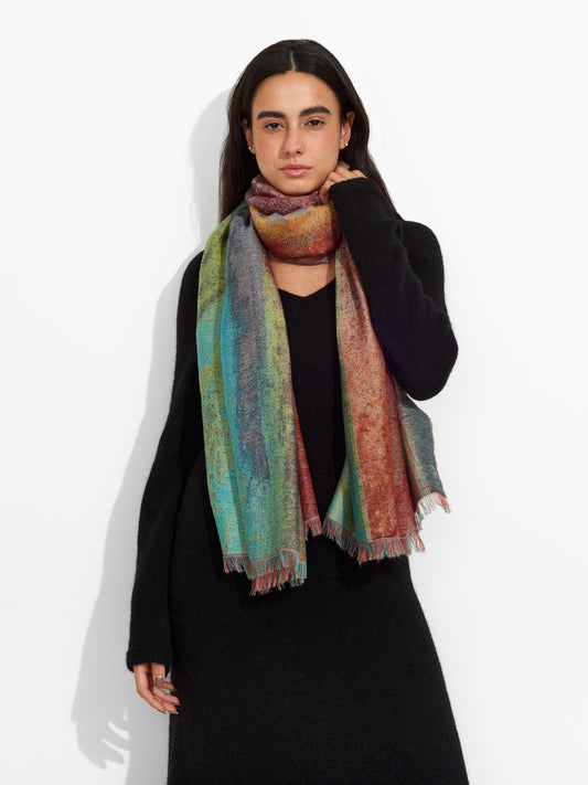 Estola Yellowstone Park De Royal Alpaca Y Seda Color Multicolor