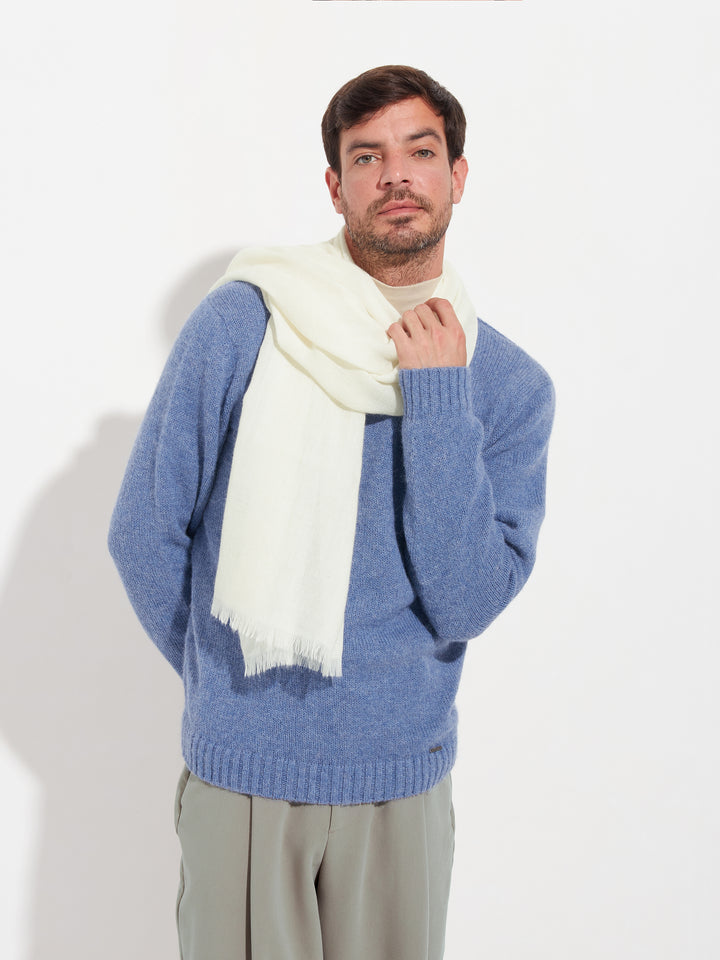 Estola Amareto De Baby Alpaca Color Ecru