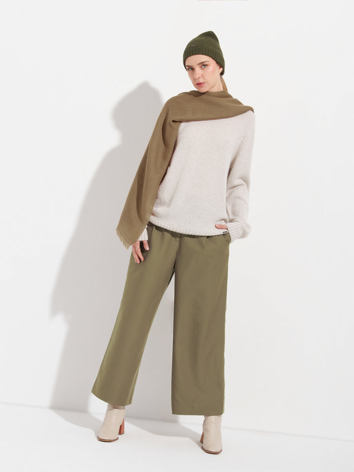 Estola Amareto De Baby Alpaca Color Marrón