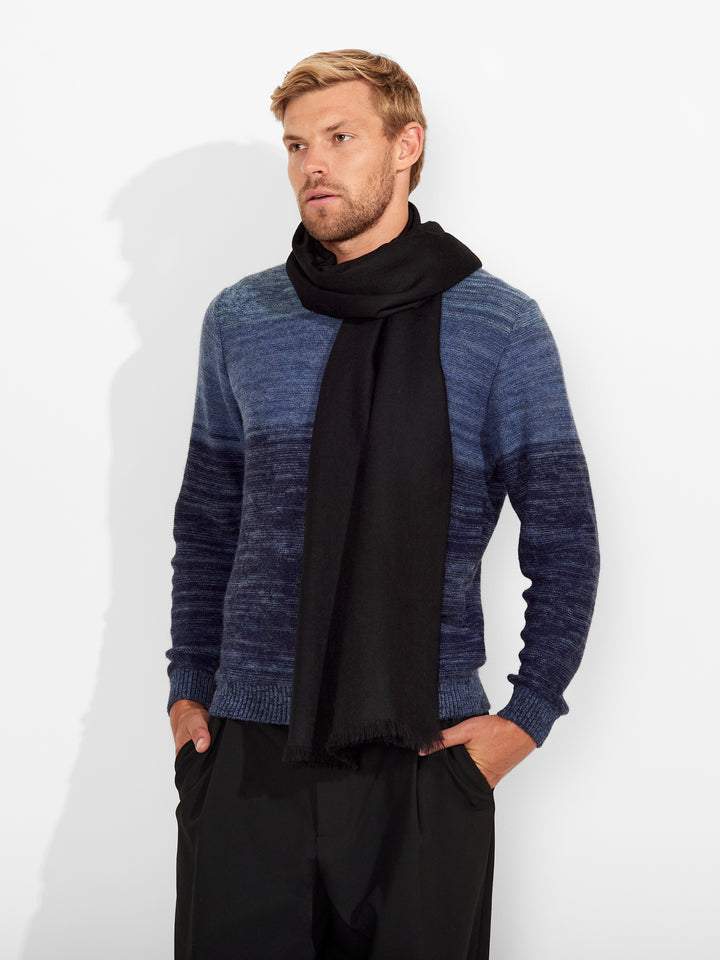 Estola Amareto De Baby Alpaca Color Negro