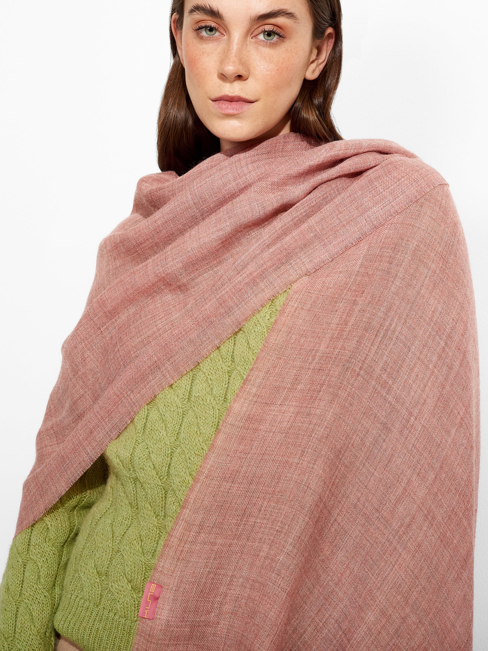 Pink Baby Alpaca Amaretto Stole
