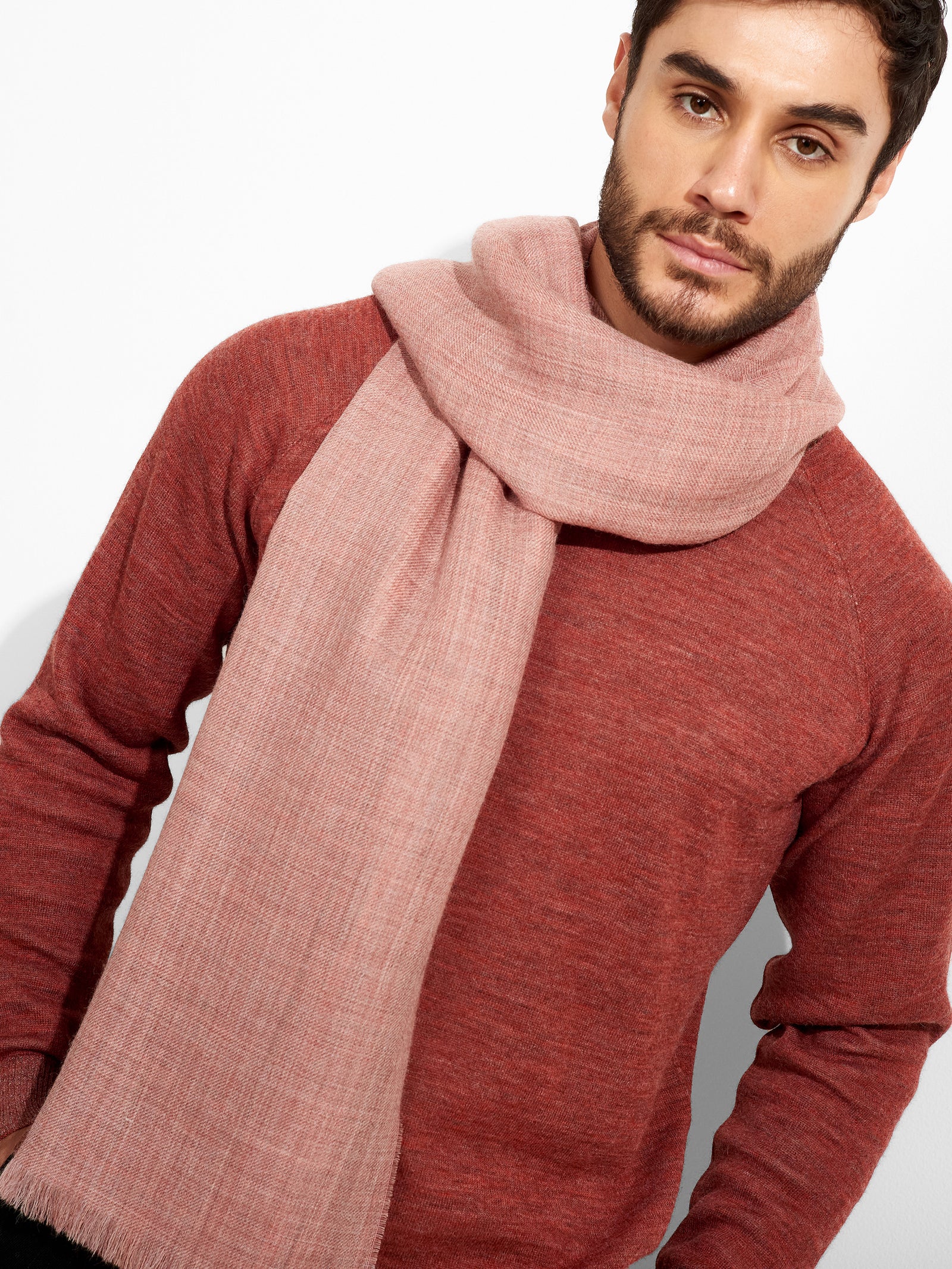 Pink Baby Alpaca Amaretto Stole