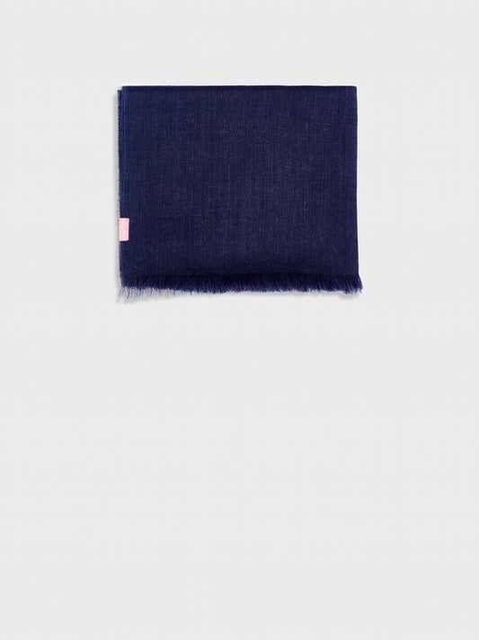 Estola Amareto De Baby Alpaca Color Azul