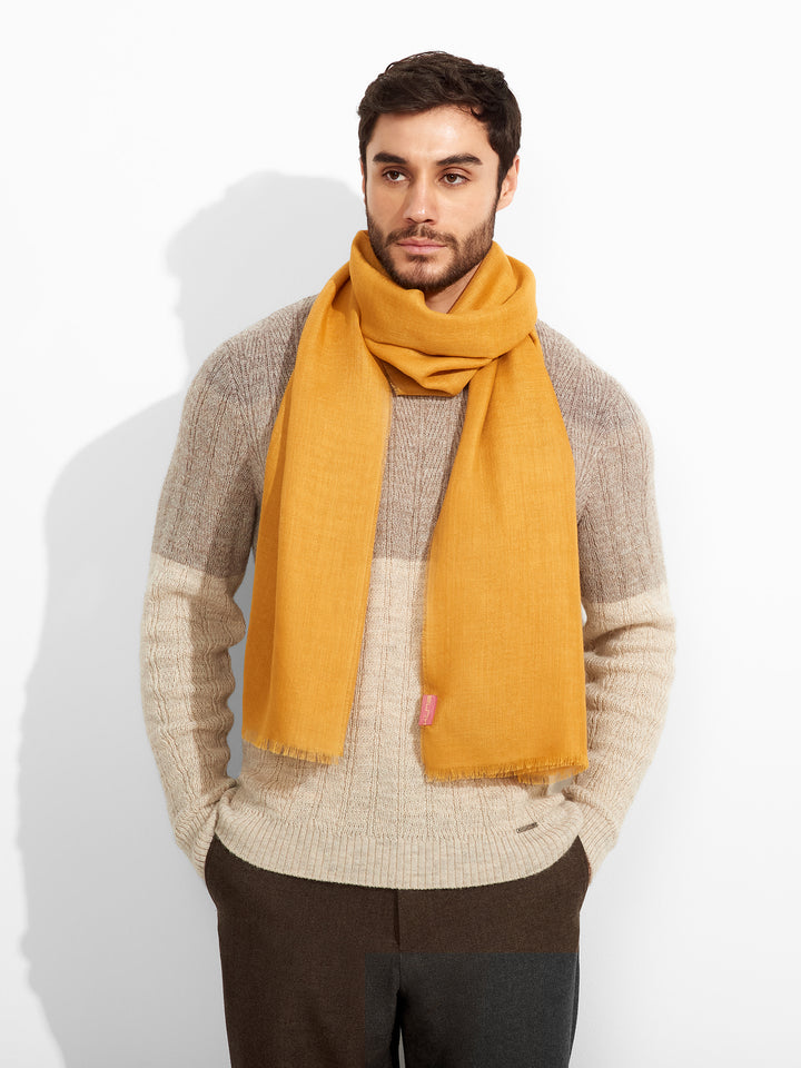 Alondra Baby Alpaca Stole in Yellow