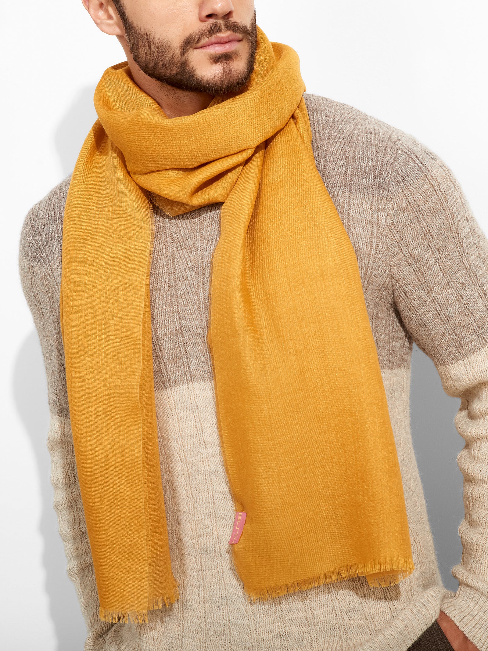 Alondra Baby Alpaca Stole in Yellow