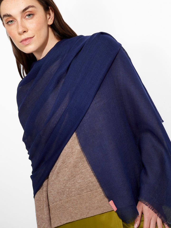 Alondra Baby Alpaca Stole, Blue