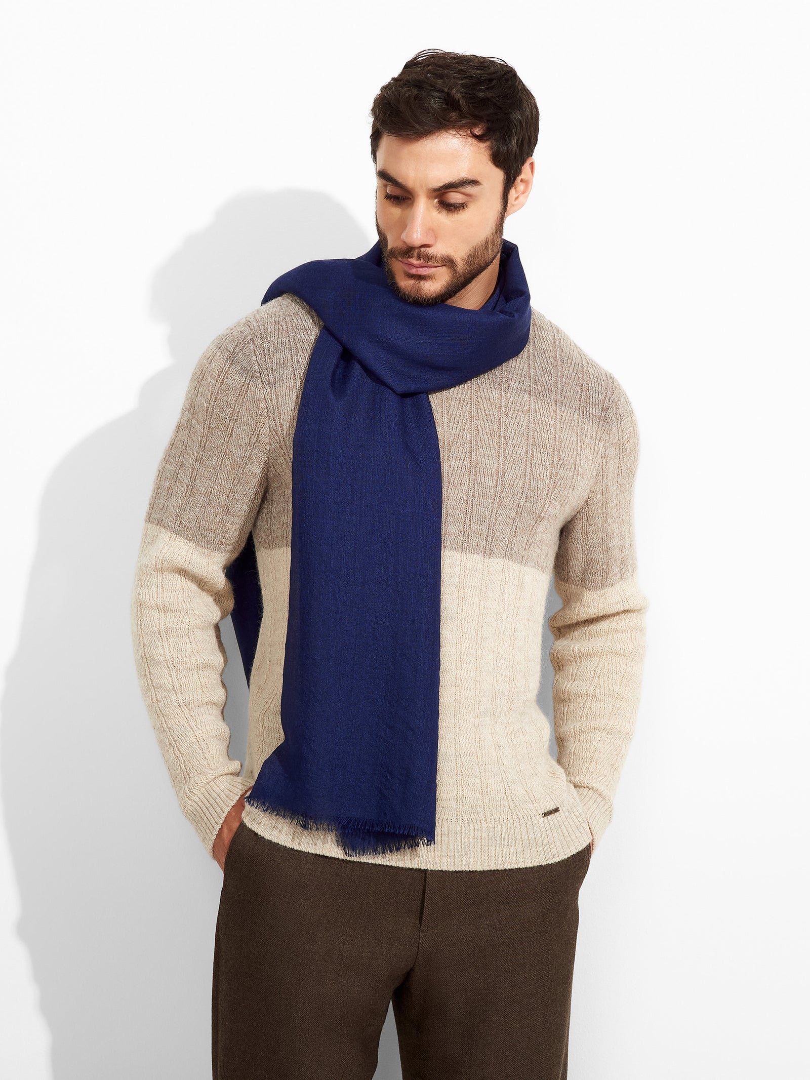Alondra Baby Alpaca Stole, Blue