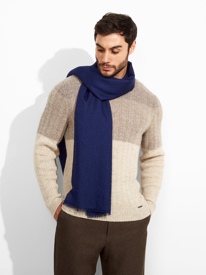 Alondra Baby Alpaca Stole, Blue