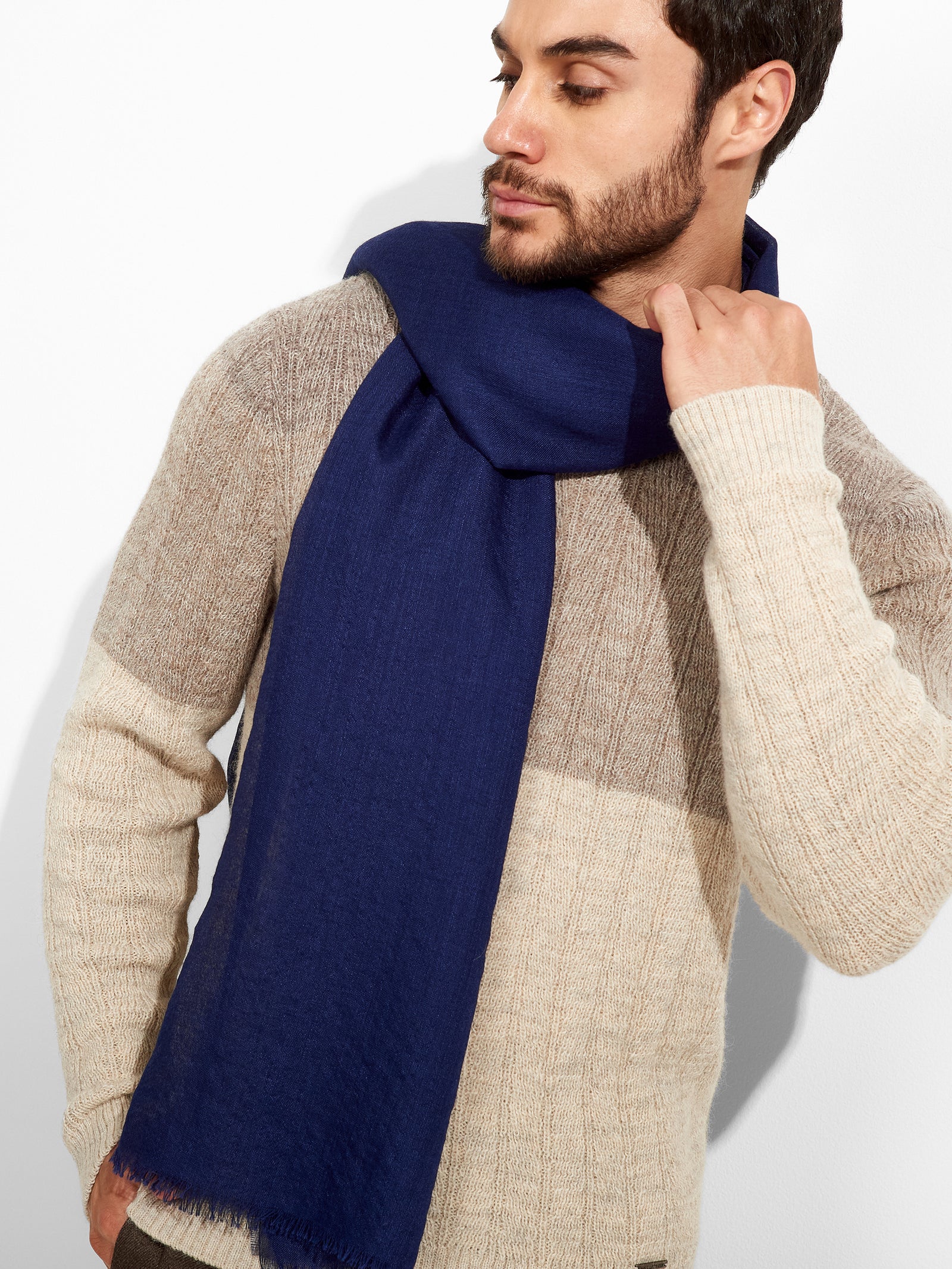 Alondra Baby Alpaca Stole, Blue