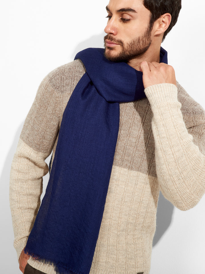 Alondra Baby Alpaca Stole, Blue