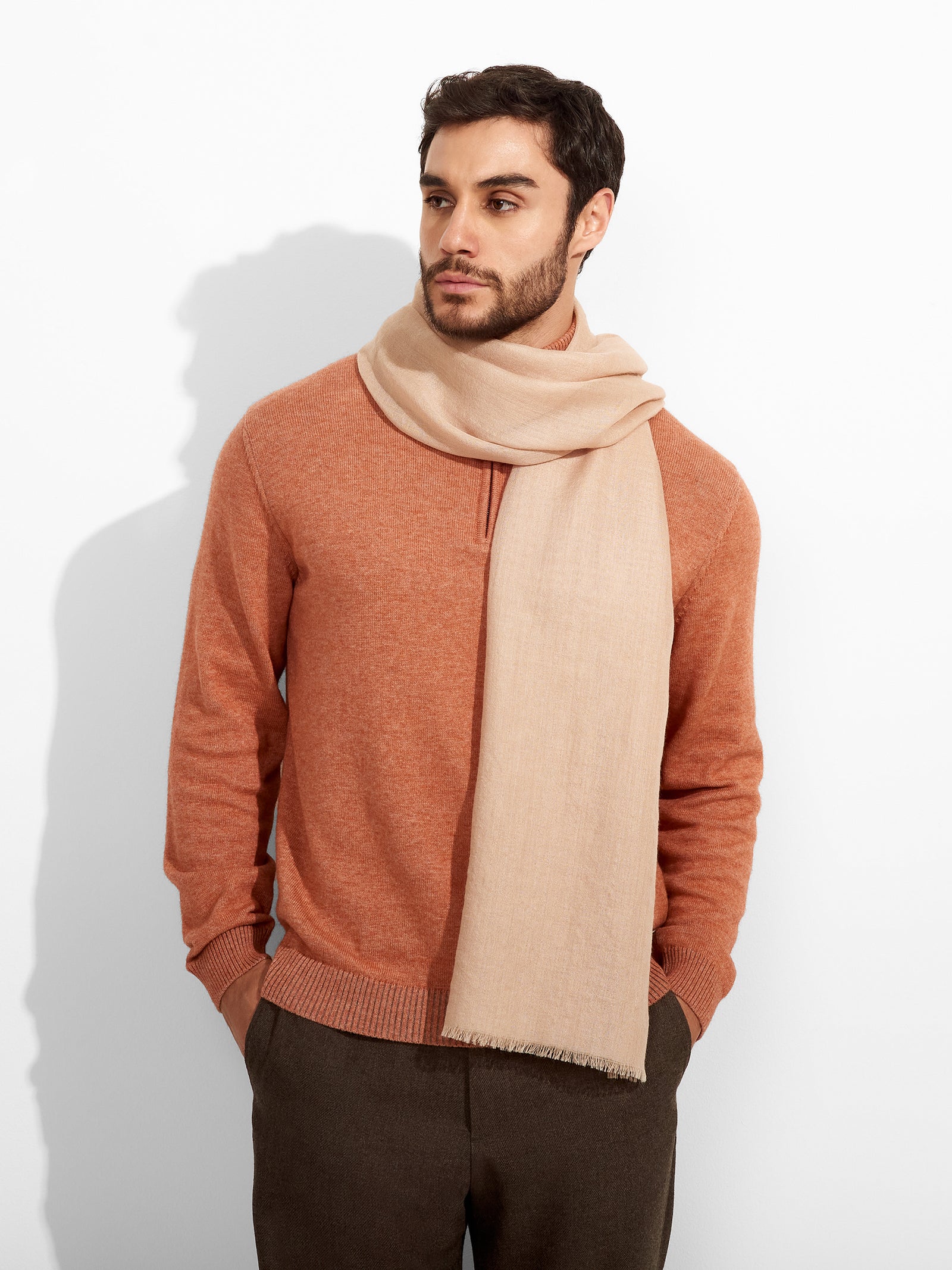 Estola Alondra De Baby Alpaca Color Beige