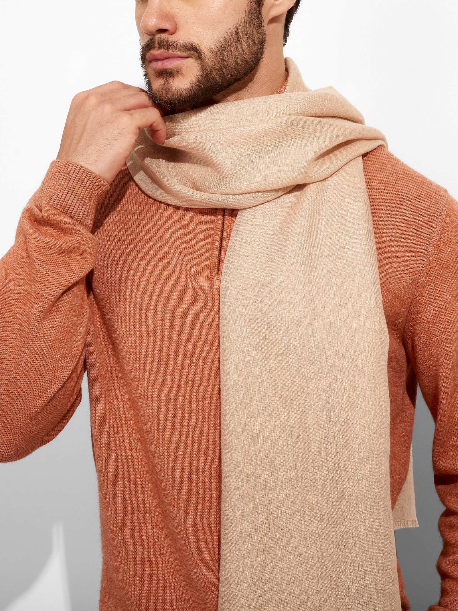 Estola Alondra De Baby Alpaca Color Beige