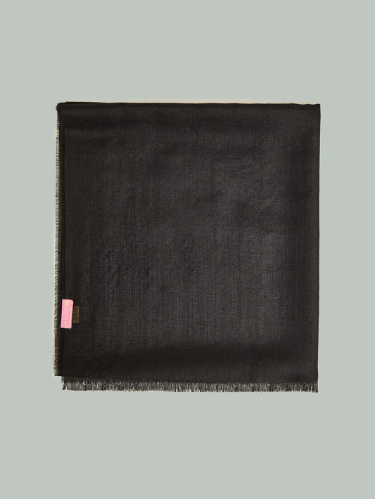 Estola Alondra De Baby Alpaca Color Negro