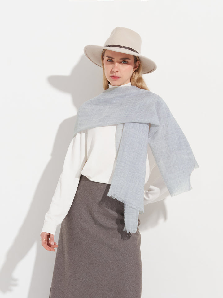 Sky Blue Alondra Baby Alpaca Stole