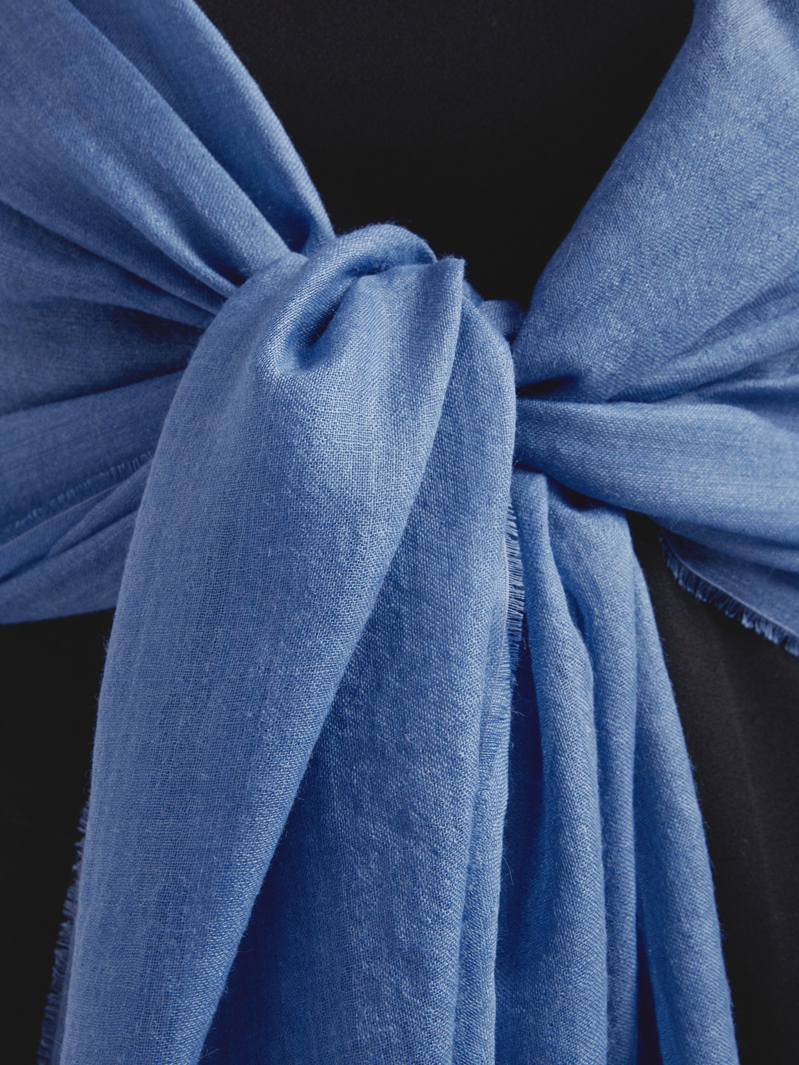 Estola Alondra De Baby Alpaca Color Azul