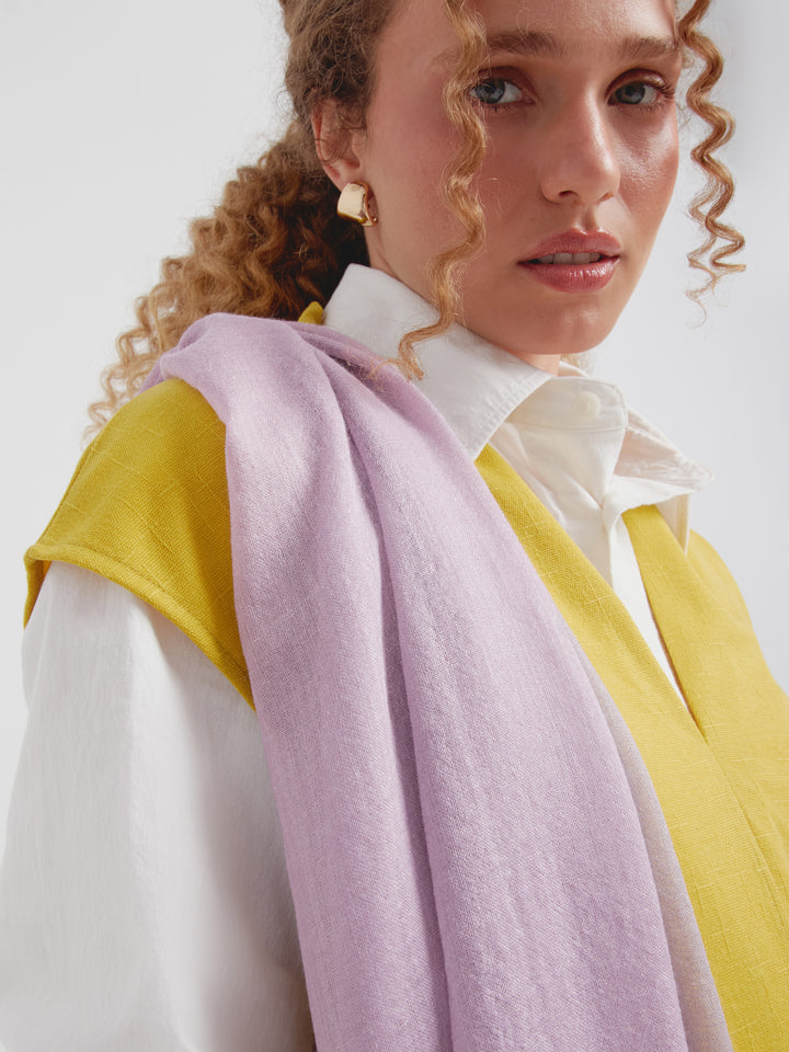 Estola Alondra De Baby Alpaca Color Morado