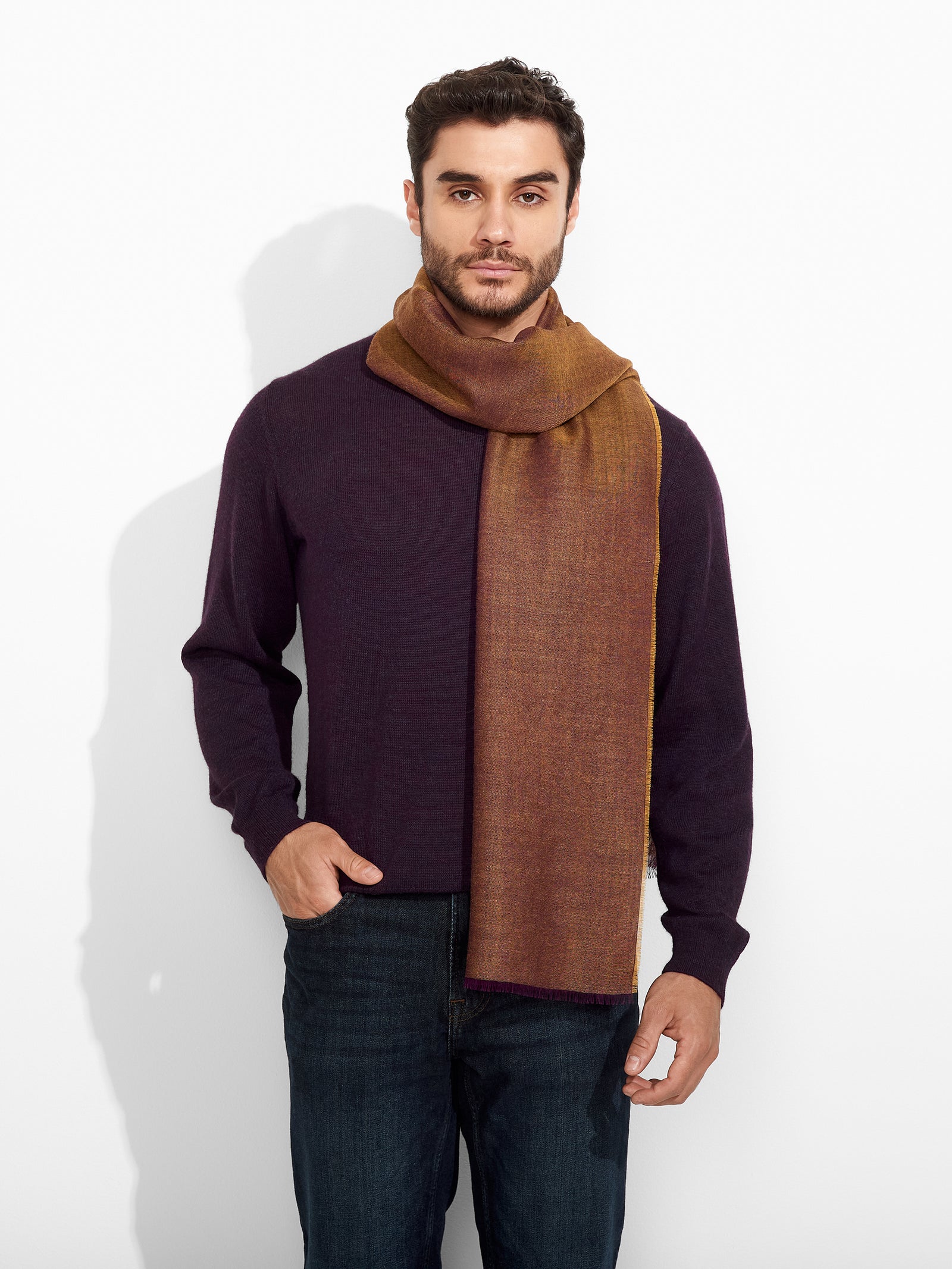 Estola Zaina De Baby Alpaca Color Marrón