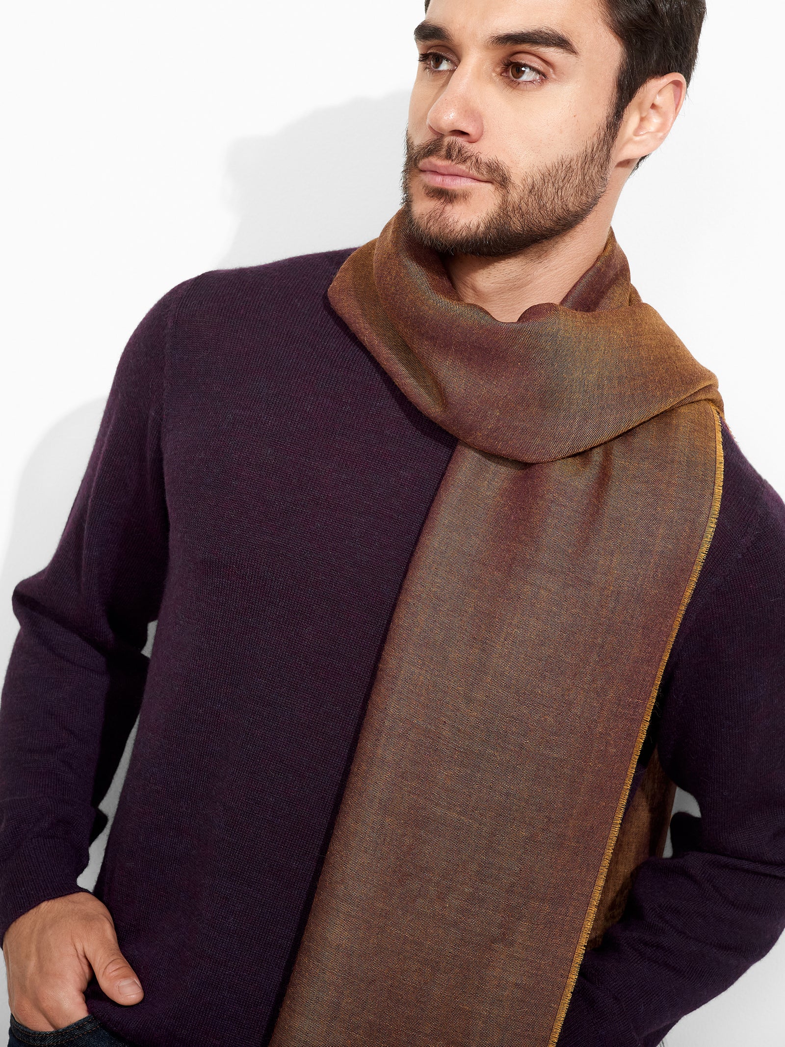 Estola Zaina De Baby Alpaca Color Marrón