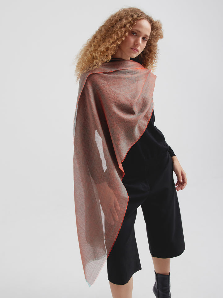 Zaina Baby Alpaca Turquoise Stole