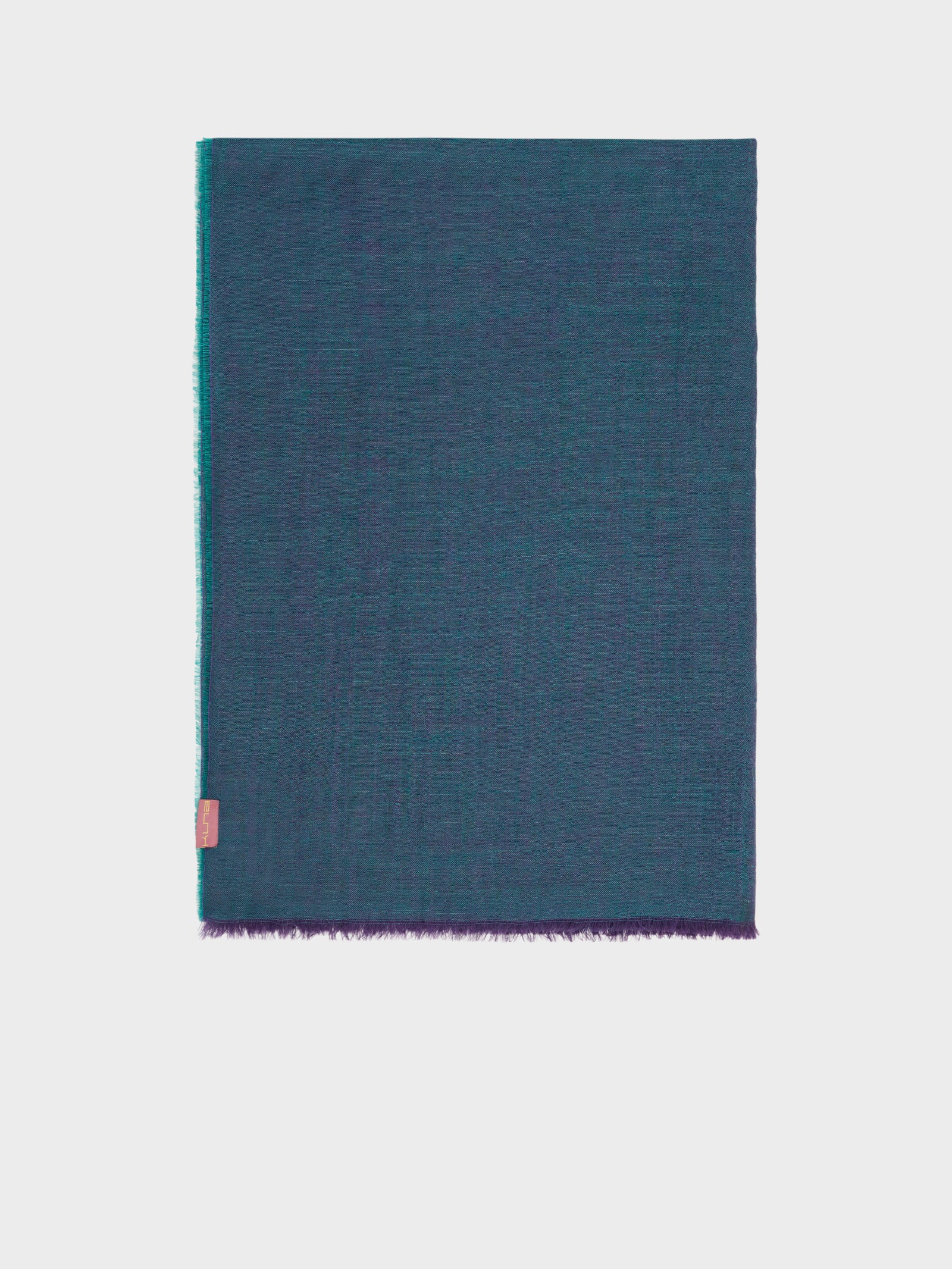 Estola Zaina De Baby Alpaca Color Azul