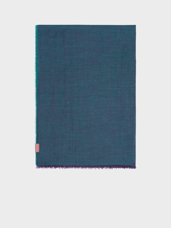 Zaina Baby Alpaca Stole in Blue