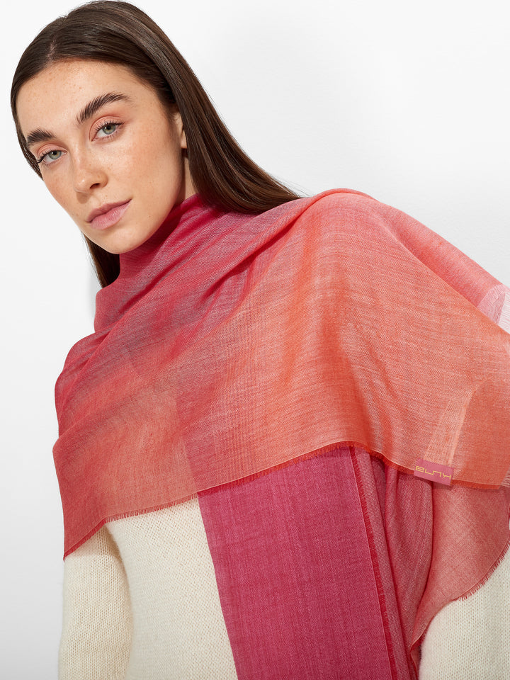 Zulma Baby Alpaca Red Scarf
