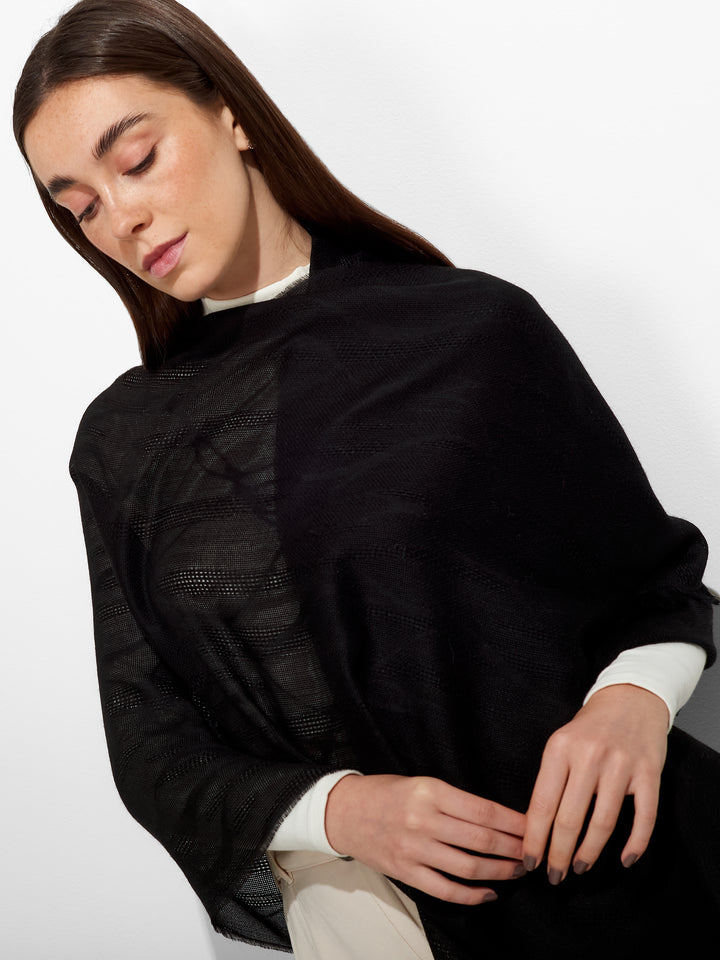 Zuniga Baby Alpaca Stole Black