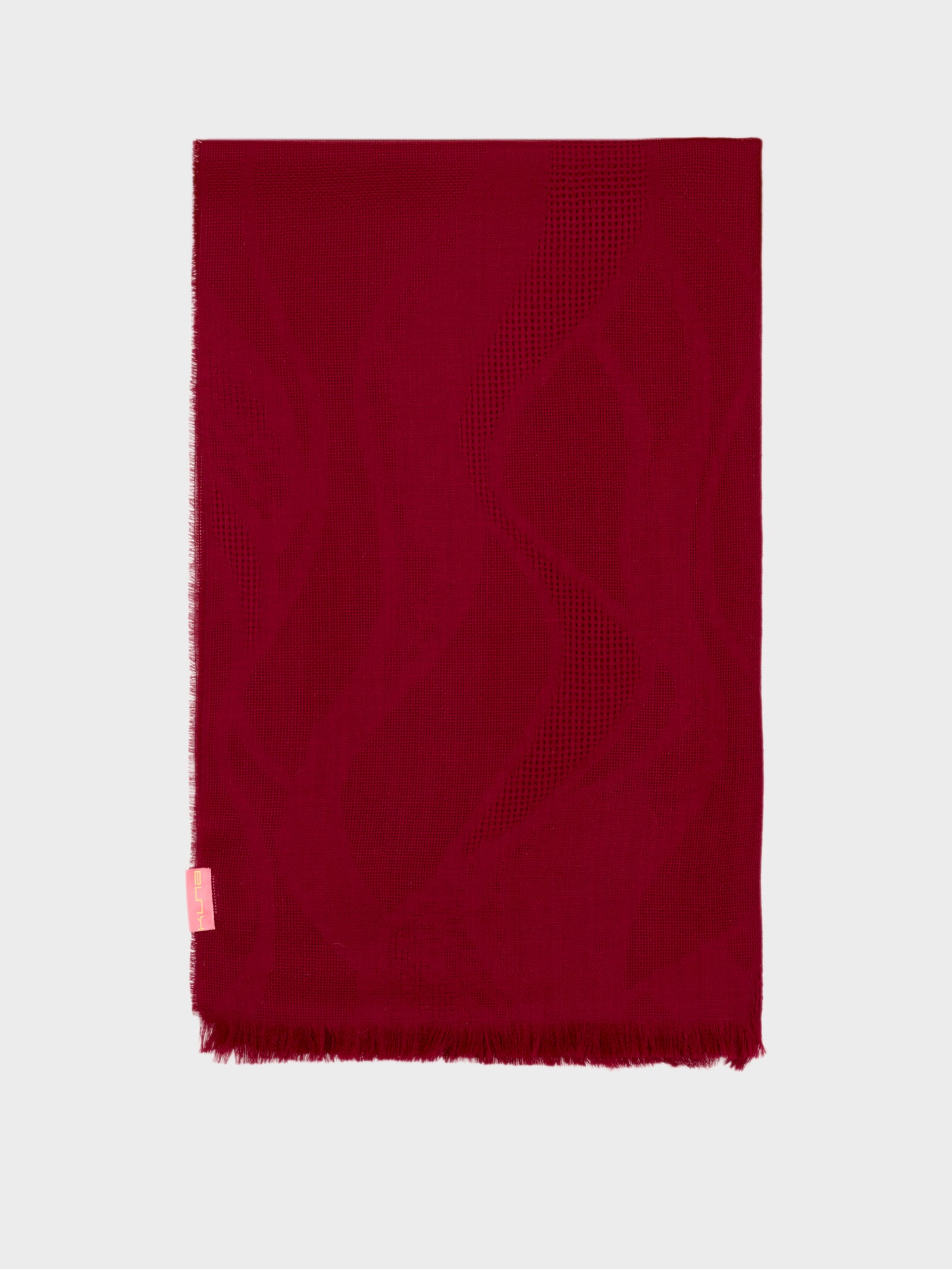 Estola Canvas De Baby Alpaca Color Rojo