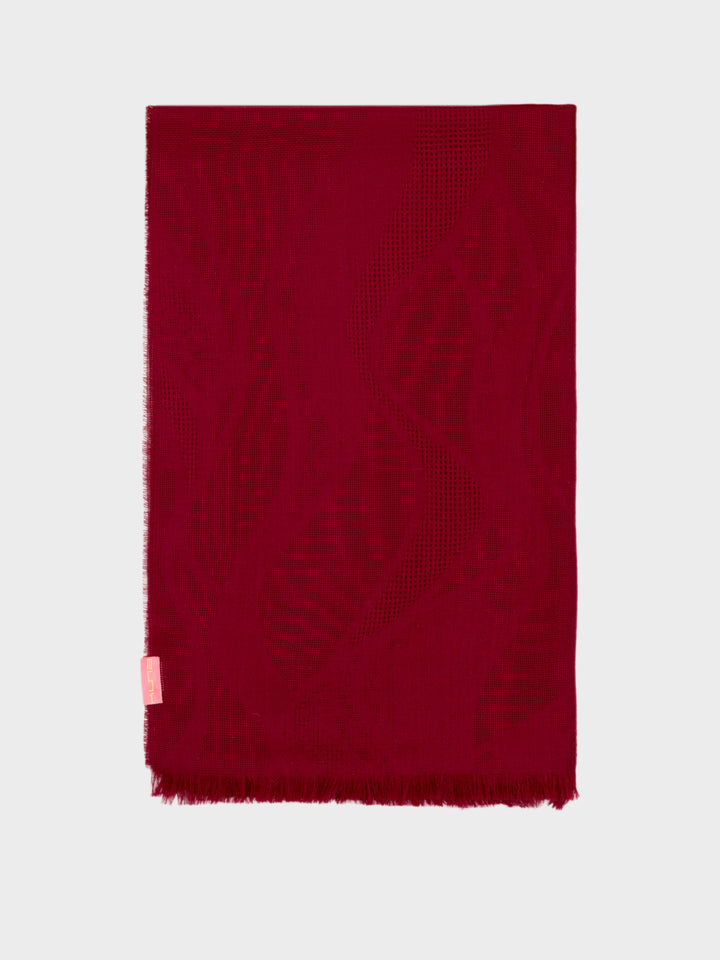 Red Baby Alpaca Canvas Stole