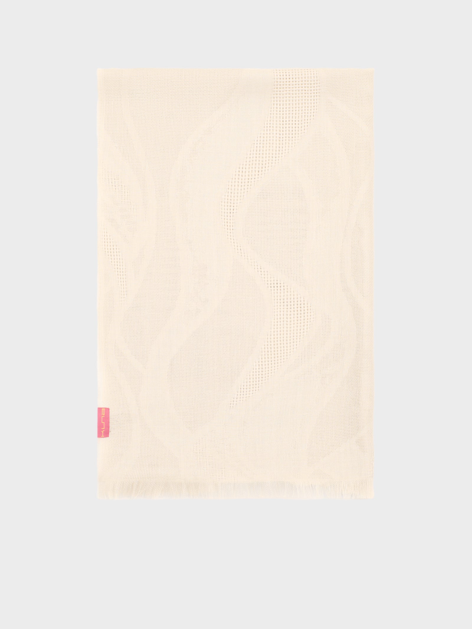 Beige Baby Alpaca Canvas Stole