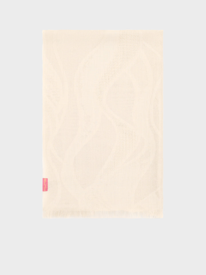 Beige Baby Alpaca Canvas Stole