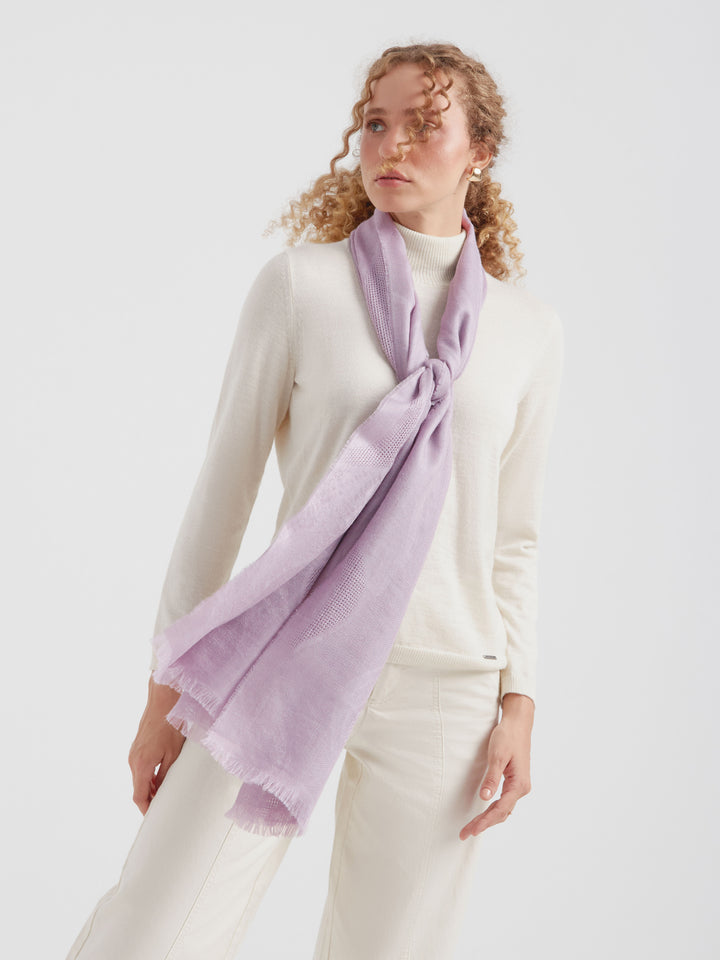 Baby Alpaca Canvas Stole Purple