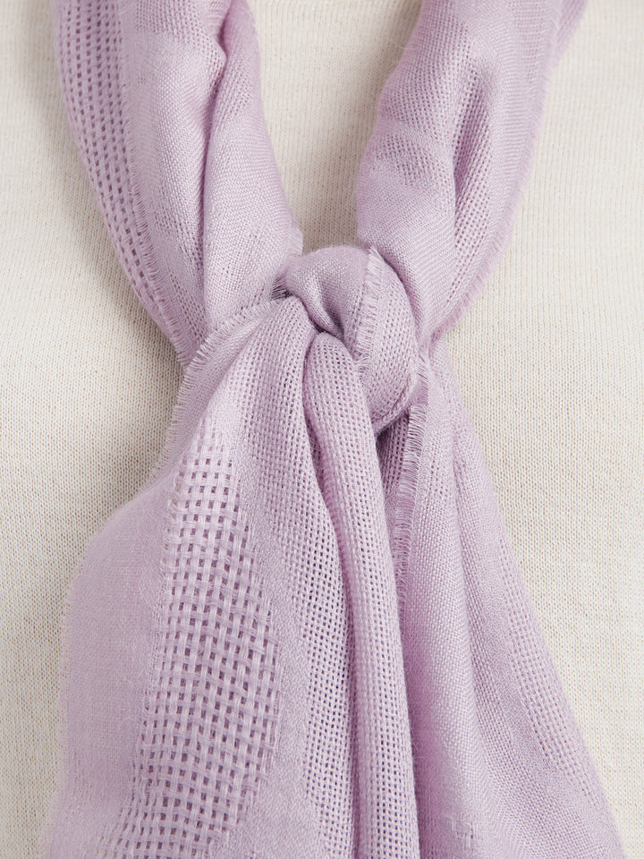 Baby Alpaca Canvas Stole Purple