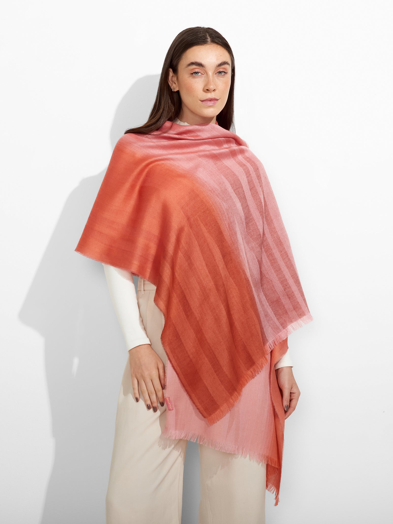 Zakiri Baby Alpaca Stole in Pink