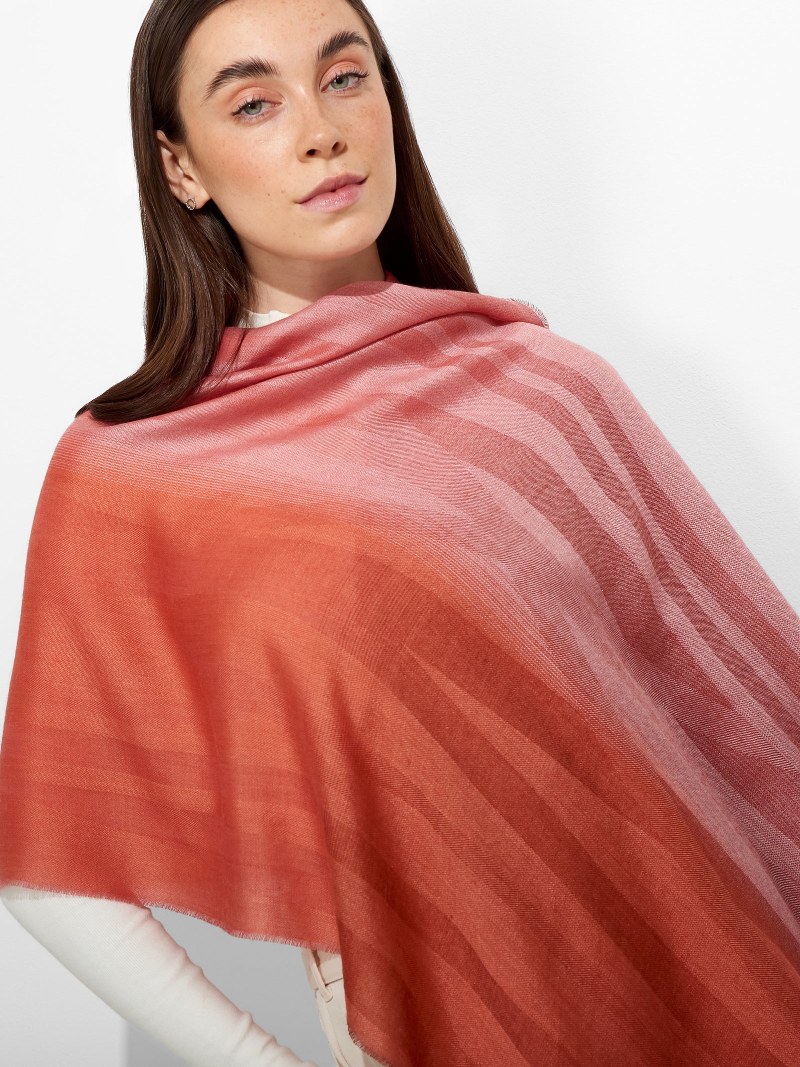 Zakiri Baby Alpaca Stole in Pink