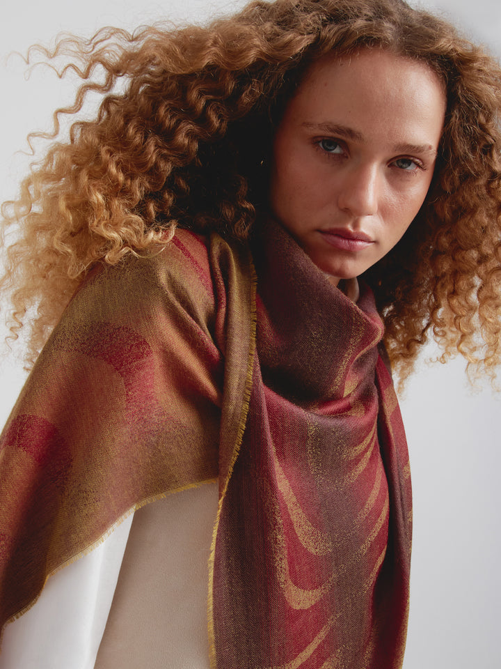 Red Baby Alpaca Stole