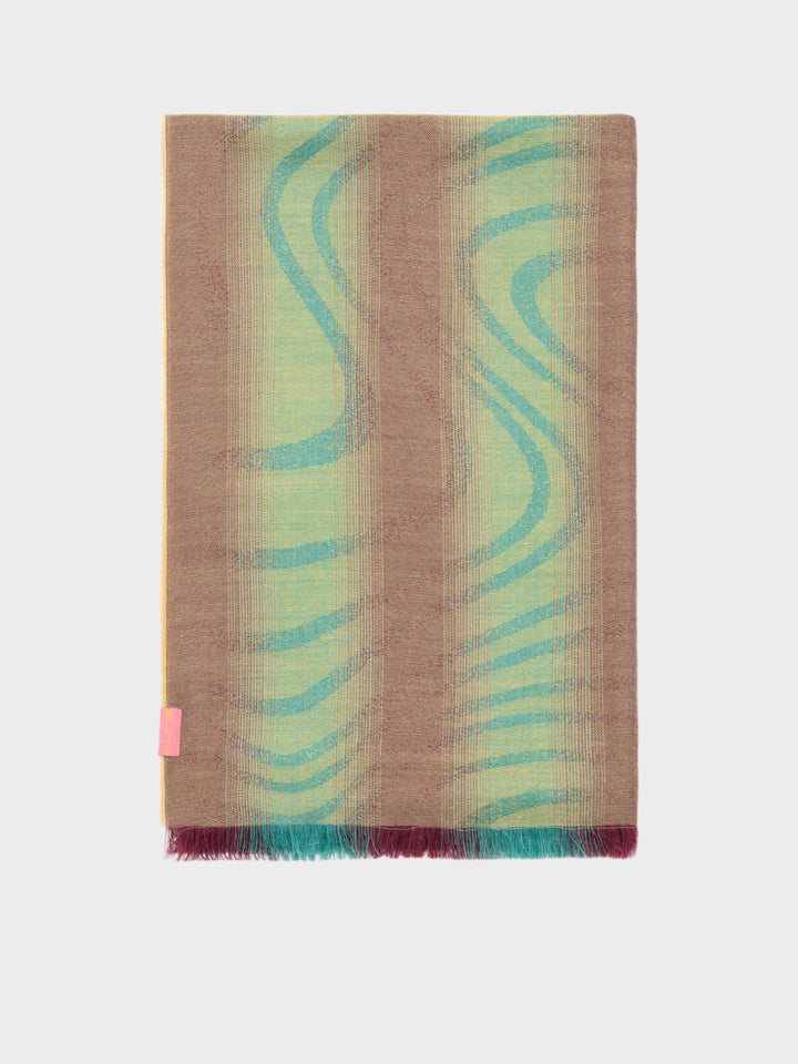 Baby Alpaca Path Stole Green