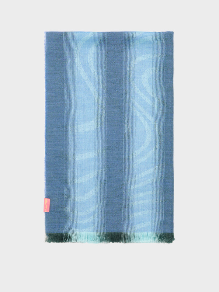 Baby Alpaca Stole - Blue