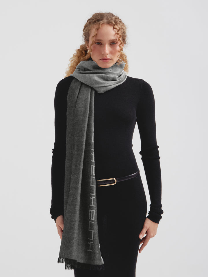 Baby Alpaca Quarry Stole Black